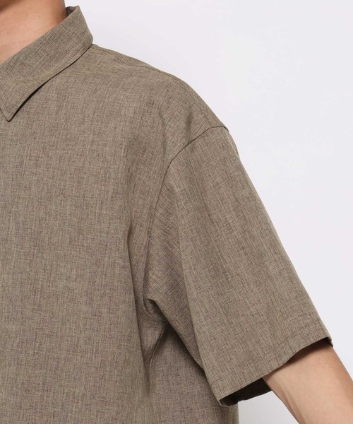 HARE(ハレ)の「【SET UP対応】メランジLUXSシャツ(HARE)(シャツ/ブラウス・メンズ・ブラウン/ブラック/ブルー・FREE)」の6枚目の写真