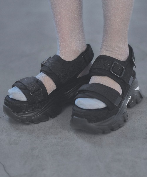 HARE（ハレ）の「バックルデザインスポーツサンダル(HARE)（サンダル・レディース・ブラック系その他/ブラック・MEDIUM/LARGE）」の8枚目の写真