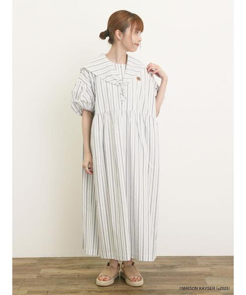 セール】【MAISON KAYSER】三角巾付きワンピース【S/Mサイズ