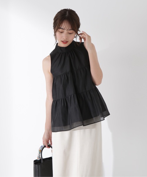 PROPORTION BODY DRESSING（プロポーションボディドレッシング）の「ティアードボウタイブラウス / 1215210609（シャツ/ブラウス・レディース・ホワイト/ピンク/ブラック・FREE）」の5枚目の写真