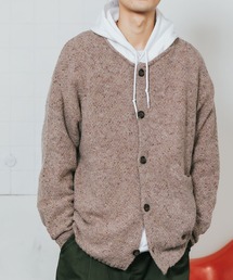 ROOPTOKYO | ウール混5G鹿の子編みカラーネップクルーネックカーディガン(カーディガン/ボレロ)