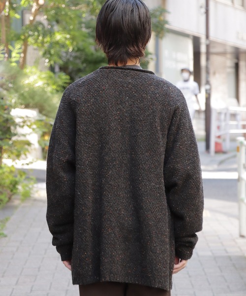 ROOPTOKYO（ループトウキョウ）の「ウール混5G鹿の子編みカラーネップクルーネックカーディガン（カーディガン/ボレロ・メンズ・ベージュ・L）」の19枚目の写真