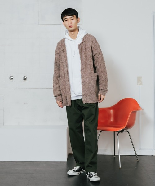 ROOPTOKYO（ループトウキョウ）の「ウール混5G鹿の子編みカラーネップクルーネックカーディガン（カーディガン/ボレロ・メンズ・ベージュ・L）」の9枚目の写真