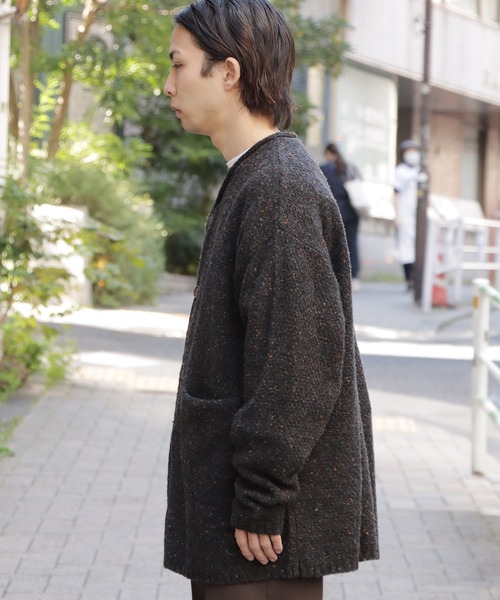 ROOPTOKYO（ループトウキョウ）の「ウール混5G鹿の子編みカラーネップクルーネックカーディガン（カーディガン/ボレロ・メンズ・ベージュ・L）」の18枚目の写真