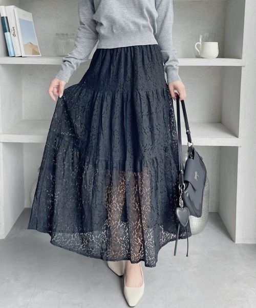 シェヴィダレン ◡̈ リネンスカート GALLARDAGALANTE（ガリャルダガランテ）の「ハイウエストマキシ