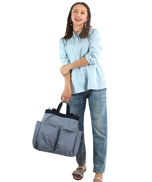 ROOTOTE（ルートート）の「ルートート ROOTOTE 3271 SN.マミールー.ミアレ-A（マザーズバッグ・レディース・ブルーグレー・FREE）」の2枚目の写真