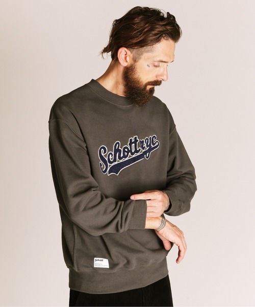 セール】Schott/ショット/SCRIPT CREW SWEAT/スクリプト クルー