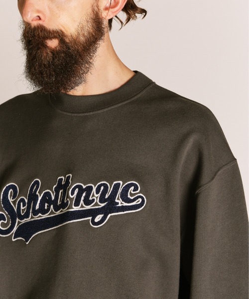 Schott(ショット)の「Schott/ショット/SCRIPT CREW SWEAT/スクリプト クルースウェット(スウェット・メンズ・チャコールグレー/ネイビー/オートミール・M/L/XL/2XL)」の5枚目の写真