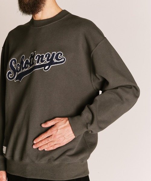 Schott(ショット)の「Schott/ショット/SCRIPT CREW SWEAT/スクリプト クルースウェット(スウェット・メンズ・チャコールグレー/ネイビー/オートミール・M/L/XL/2XL)」の6枚目の写真
