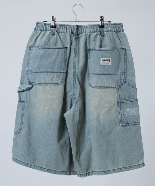 THRASHER（スラッシャー）の「【3】〔THRASHER/スラッシャー〕デニム ペインターワイドハーフパンツ ダメージハーフパンツ（デニムパンツ・メンズ・ブルー系1/ブラック系1/ブラック系3/ブルー系3/ブラック系2/ブルー系2・MEDIUM/LARGE/X-LARGE）」の11枚目の写真