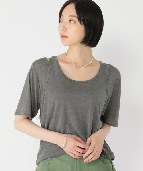 studio CLIP(スタディオクリップ)の「【daily CLIP】レイヤードバルーンTシャツ(Tシャツ/カットソー・レディース・グレー/ホワイト/ライトイエロー・FREE)」の10枚目の写真
