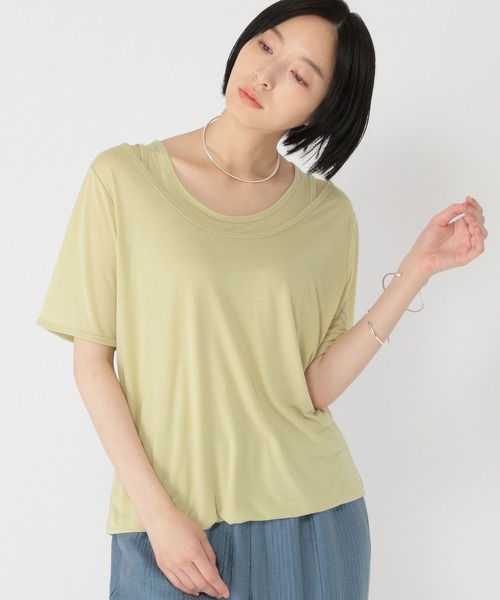 studio CLIP(スタディオクリップ)の「【daily CLIP】レイヤードバルーンTシャツ(Tシャツ/カットソー・レディース・グレー/ホワイト/ライトイエロー・FREE)」の16枚目の写真