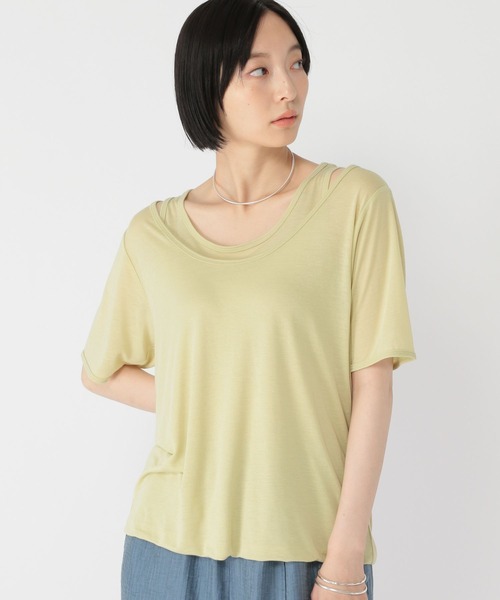studio CLIP(スタディオクリップ)の「【daily CLIP】レイヤードバルーンTシャツ(Tシャツ/カットソー・レディース・グレー/ホワイト/ライトイエロー・FREE)」の18枚目の写真