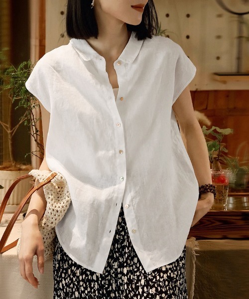 ReRe(リリ)の「前後2WAYブラウス(シャツ/ブラウス・レディース・ホワイト/ベージュ/ブラック・MEDIUM/LARGE/X-LARGE)」の12枚目の写真