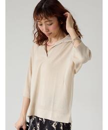 Lugnoncure | 襟付きスキッパーニット(ニット/セーター)