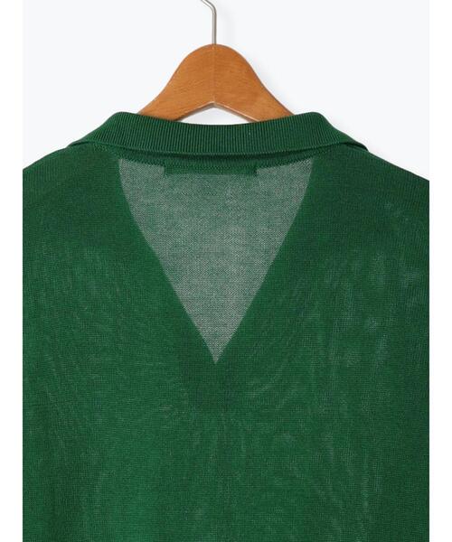 Lugnoncure（ルノンキュール）の「襟付きスキッパーニット（ニット/セーター・レディース・ネイビー/ベージュ/グリーン/オフホワイト/ブラック・F）」の7枚目の写真