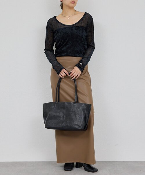 フェイクレザータイトスカート（スカート）｜GALLARDAGALANTE（ガ