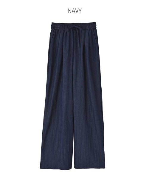 STYLE DELI（スタイルデリ）の「涼しいシボ入りリラックスパンツ（その他パンツ・レディース・ライトブルー/ホワイト/ネイビー・FREE）」の19枚目の写真