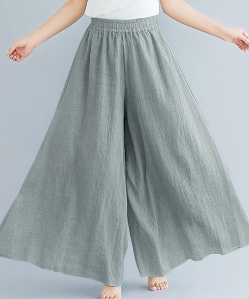 ONEP STAR(ワンピスター)の「コットンスカーチョ(その他パンツ・レディース・オートミール/ネイビー/ラベンダー/イエローゴールド/ダークグレー/ホワイト/クリアレッド/ライトグリーン/ブラウン/ダークグリーン/ブルー/サックスブルー/ピンクベージュ/カーキ/グレイッシュベージュ/ブラック/ベージュ/ワインレッド/グリーン/ライトグレー/イエロー/ライラック/ライトブルー/セージグリーン・95cm/85cm/85㎝)」の3枚目の写真