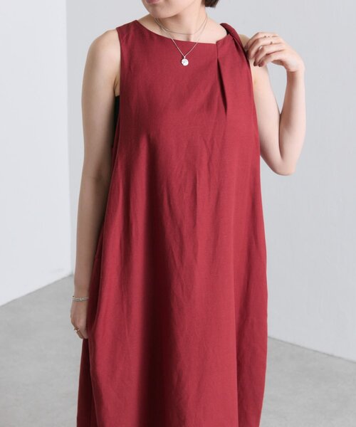 ear PAPILLONNER(イアパピヨネ)の「アシメノースリワンピース【SUM1 STYLE(スミスタイル)】(ワンピース・レディース・ボルドー/ブラック・FREE)」の11枚目の写真