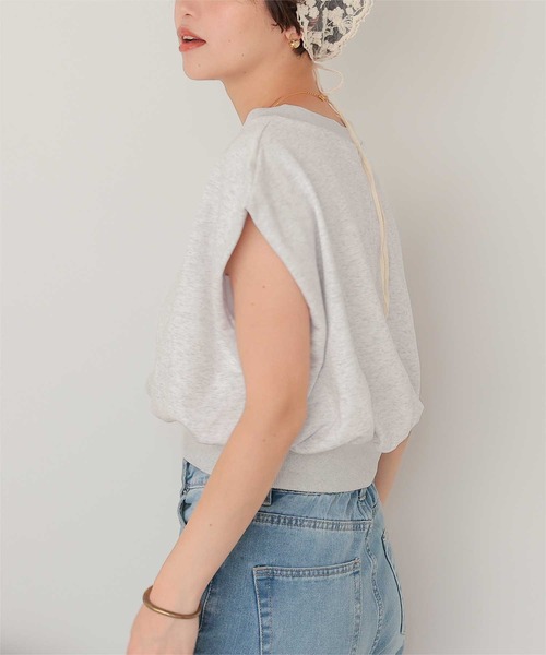 titivate(ティティベイト)の「キーネックカットソーコンパクトトップス(Tシャツ/カットソー・レディース・アイボリー/ブラウン/オートミール・L/M/S)」の22枚目の写真