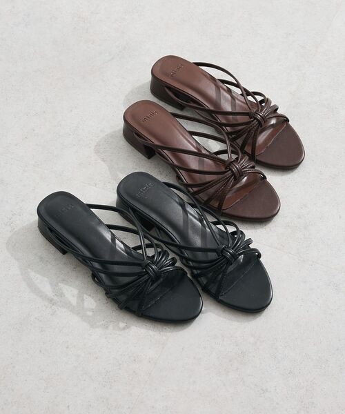 Green　Parks（グリーンパークス）の「・minia アミサンダル（サンダル・レディース・ブラック/ブラウン・LL/S/M/L）」の3枚目の写真