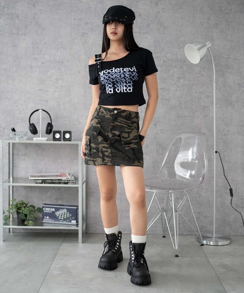 WEGO(ウィゴー)の「WEGO/カーゴミニスカート(スカート・レディース・ブルー系1/その他2/その他1・FREE)」の5枚目の写真