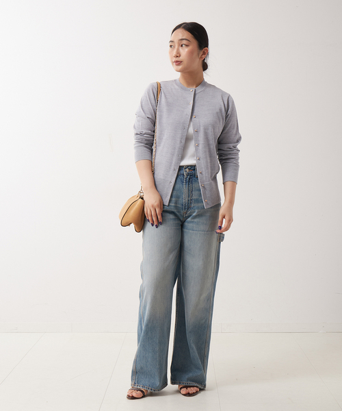 journal standard L'essage（ジャーナルスタンダードレサージュ）の「cashfeelクルーネックカーディガン（カーディガン/ボレロ・レディース・グレー/ブラック/キャメル/レッド・FREE）」の12枚目の写真