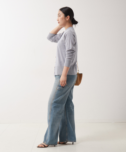 journal standard L'essage（ジャーナルスタンダードレサージュ）の「cashfeelクルーネックカーディガン（カーディガン/ボレロ・レディース・グレー/ブラック/キャメル/レッド・FREE）」の14枚目の写真