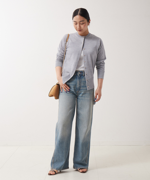 journal standard L'essage（ジャーナルスタンダードレサージュ）の「cashfeelクルーネックカーディガン（カーディガン/ボレロ・レディース・グレー/ブラック/キャメル/レッド・FREE）」の15枚目の写真