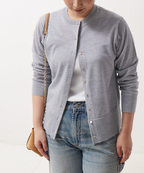 journal standard L'essage（ジャーナルスタンダードレサージュ）の「cashfeelクルーネックカーディガン（カーディガン/ボレロ・レディース・グレー/ブラック/キャメル/レッド・FREE）」の18枚目の写真