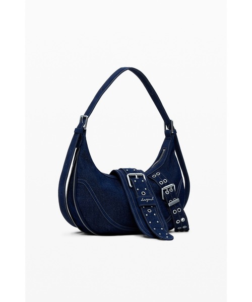 Desigual(デシグアル)の「Denim Buckle Moon Shoulder Bag/デニムバックルムーンショルダー(ショルダーバッグ・レディース・ブルー・FREE)」の9枚目の写真