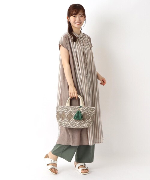 one'sterrace（ワンズテラス）の「エスニカンバッグ S（トートバッグ・レディース・ピンク系9/ベージュ系その他7・99）」の12枚目の写真