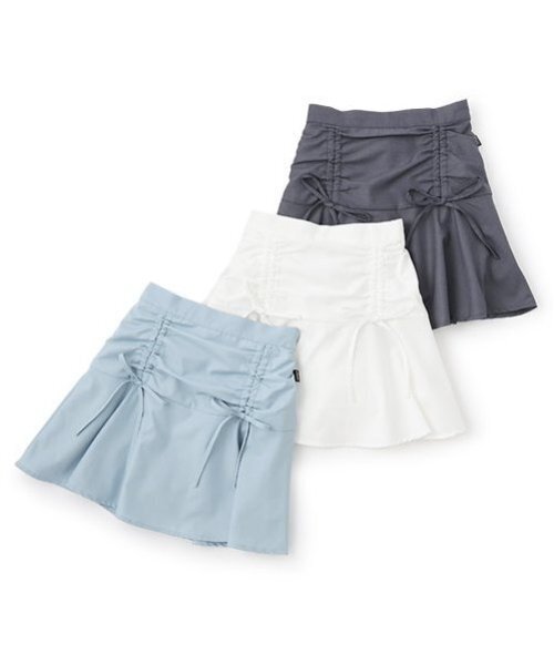 by LOVEiT（バイラビット）の「【Cuugal8月号掲載】ドロストフリルスカート（スカート・キッズ・アイボリー/エメラルド/チャコール・150cm/160cm/120cm/130cm/140cm）」の5枚目の写真