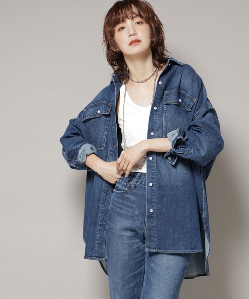 セール】Healthy DENIM/Almond デニム ビッグシャツ（シャツ/ブラウス
