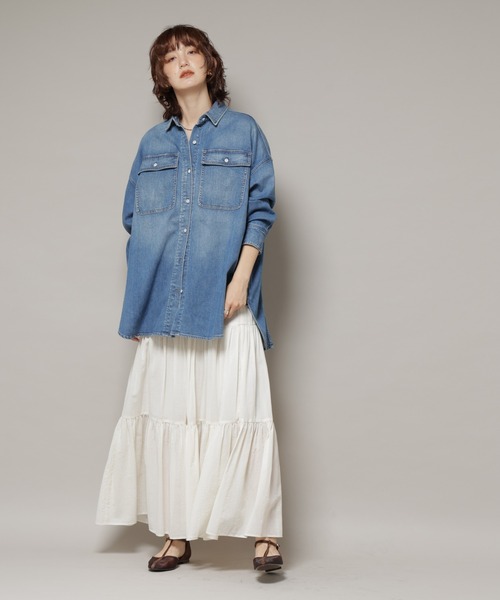 セール】Healthy DENIM/Almond デニム ビッグシャツ（シャツ/ブラウス