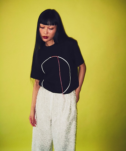MONDEWORK(モンドワーク)の「neon stitch T shirts(Tシャツ/カットソー・レディース・ホワイト/ブラック・M/S)」の5枚目の写真