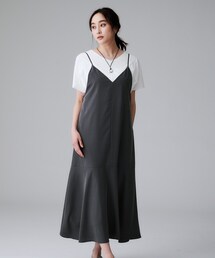 【新品】UNTITLED アンタイトル ワンピース グレー系 サイズ0 セール】【シアー/前開き/夏ワンピ】コットンピンタック