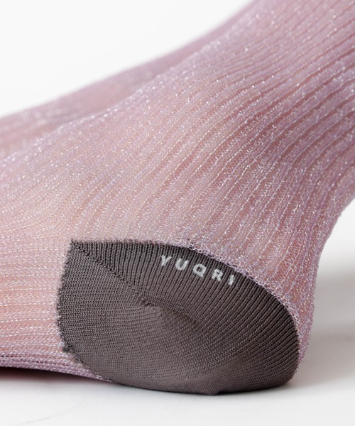 YUQRI(ユクリ)の「【YUQRI/ユクリ】Brinkley/靴下/シアー/ラメ/ギフト【WEB限定】(ソックス/靴下・レディース・ラベンダー/ゴールド/シルバー/ブラウン・フリー)」の11枚目の写真