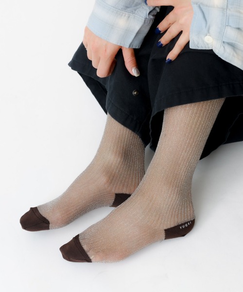 YUQRI(ユクリ)の「【YUQRI/ユクリ】Brinkley/靴下/シアー/ラメ/ギフト【WEB限定】(ソックス/靴下・レディース・ラベンダー/ゴールド/シルバー/ブラウン・フリー)」の22枚目の写真