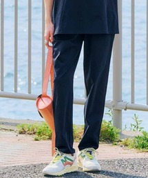 IEDIT | ＩＥＤＩＴ　２４ｈずっと着ていたい　吸汗速乾・ＵＶカット　ＳＯ！ＭＥＳＨ斜めタックパンツ　〈ダークネイビー〉(その他パンツ)