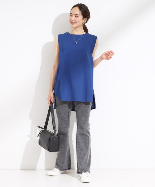 Cutie Blonde（キューティーブロンド）の「【ひんやり/S-LL】ストレッチフレアデニム（デニムパンツ・レディース・ブラック/ライトブルー・01/02/03/04）」の15枚目の写真