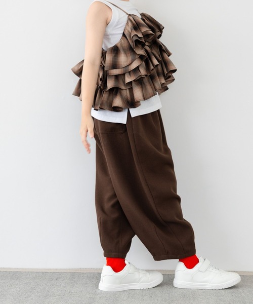 LOWRYS FARM（ローリーズファーム）の「ＴＲバルーンパンツ　455525（その他パンツ・キッズ・チャコールグレー/ブラック/ブラウン/チェック・110cm/120cm/130cm/140cm/150cm）」の6枚目の写真