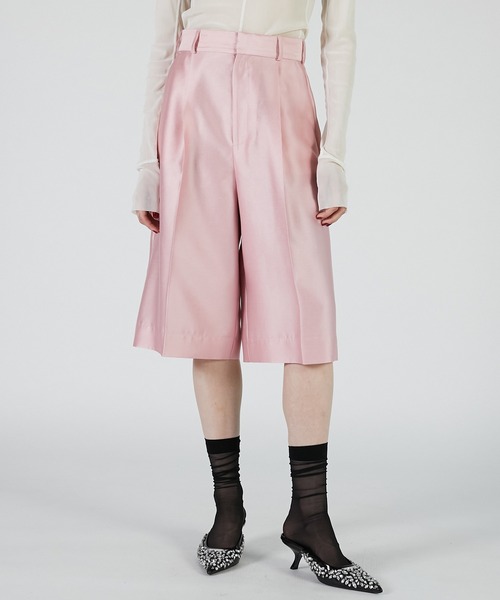 PRANK PROJECT（プランクプロジェクト）の「オーガンジーバミューダパンツ / Organza Bermuda Pants（その他パンツ・レディース・ホワイト/ピンク/ブラック・36/38）」の3枚目の写真