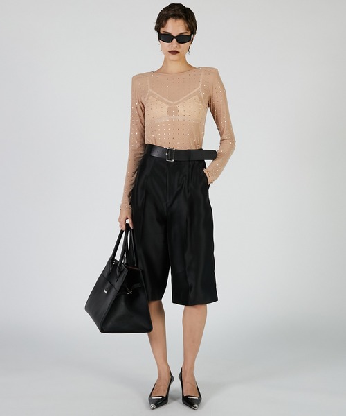 PRANK PROJECT（プランクプロジェクト）の「オーガンジーバミューダパンツ / Organza Bermuda Pants（その他パンツ・レディース・ホワイト/ピンク/ブラック・36/38）」の21枚目の写真