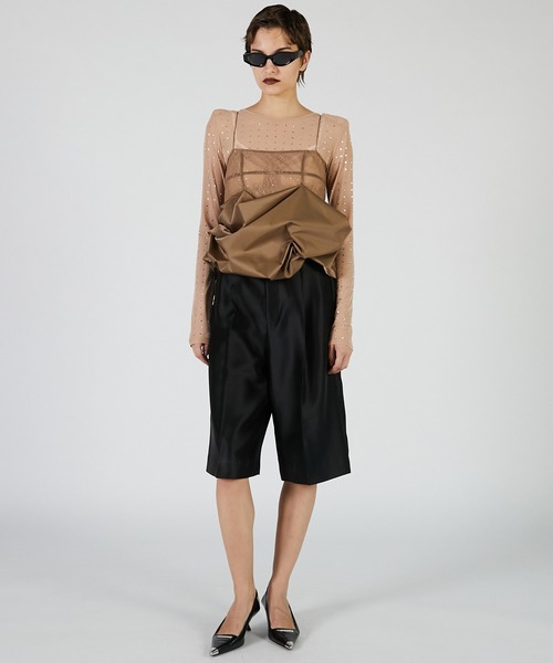 PRANK PROJECT（プランクプロジェクト）の「オーガンジーバミューダパンツ / Organza Bermuda Pants（その他パンツ・レディース・ホワイト/ピンク/ブラック・36/38）」の20枚目の写真