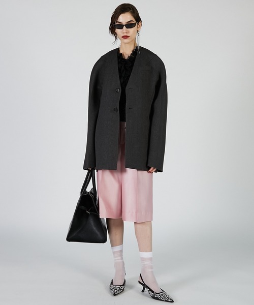 PRANK PROJECT（プランクプロジェクト）の「オーガンジーバミューダパンツ / Organza Bermuda Pants（その他パンツ・レディース・ホワイト/ピンク/ブラック・36/38）」の22枚目の写真