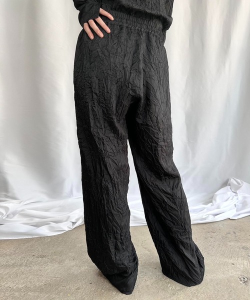 G.V.G.V.（ジーヴィージーヴィー）の「WRINKLE SATIN PANTS（その他パンツ・レディース・セージグリーン/ブラック・36/38）」の4枚目の写真