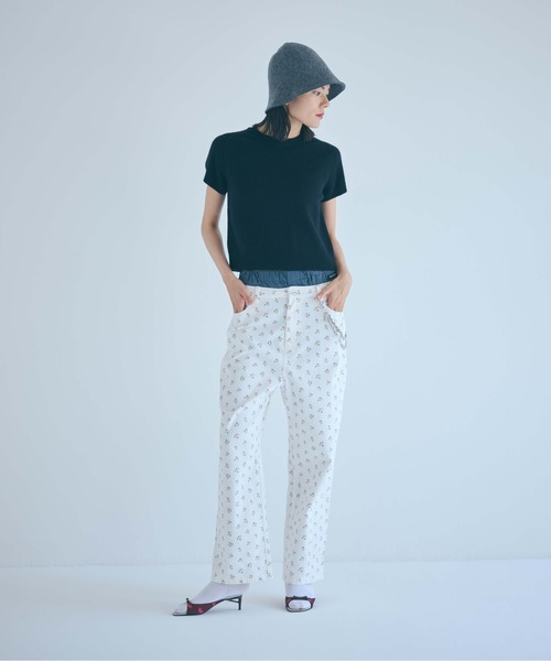 SEA（シー）の「シェットランドウール ハーフスリーブ プルオーバー（ニット/セーター・レディース・グレー/ブルー/ブラック/ピンク・ONE SIZE）」の5枚目の写真