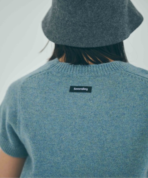 SEA（シー）の「シェットランドウール ハーフスリーブ プルオーバー（ニット/セーター・レディース・グレー/ブルー/ブラック/ピンク・ONE SIZE）」の15枚目の写真